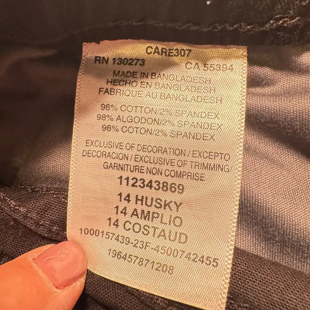 WRANGLER Black Gamer Cargo Pants Sz 14 Husky NWT - Picture 7 of 7